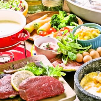 [OK on the day! 2 hours all-you-can-drink included] Main menu★Cheese fondue course total of 9 dishes 5,000 yen (tax included)