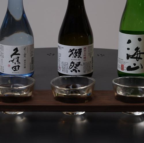 Tasting of 3 types of sake