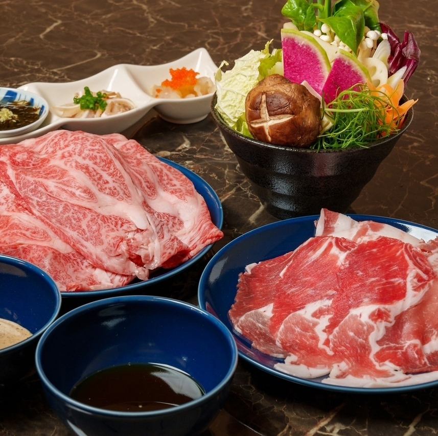 Enjoy shabu-shabu and sukiyaki made with fresh vegetables delivered directly from Miyako Island.