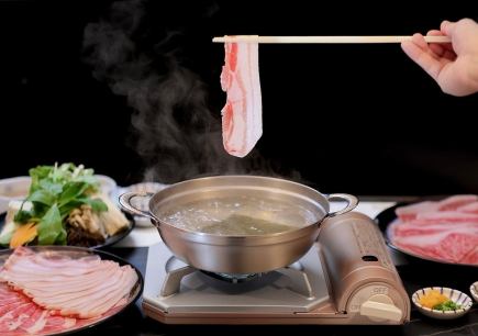 Agu pork (pie pork) shabu-shabu course 200g 5,500 yen (tax included)