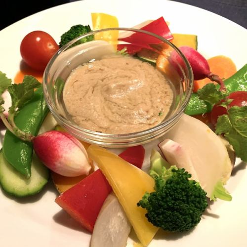 Bagna Cauda, monkey style, bought by a vegetable lover at the market