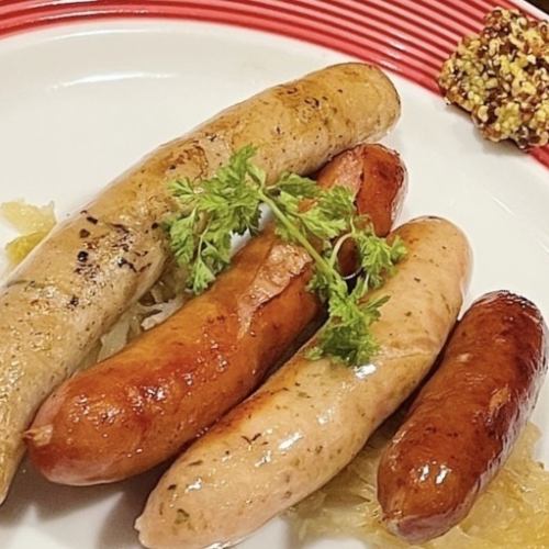Assortment of 4 kinds of special sausages