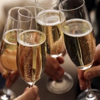 4,800 yen course with 2 hours of all-you-can-drink ★We will provide you with a complimentary glass of sparkling wine for the toast!!!