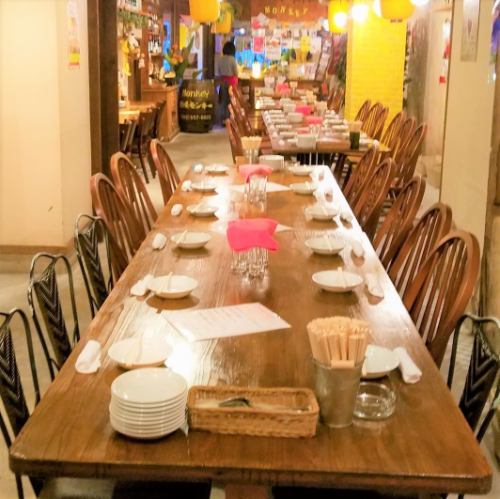 We can accommodate up to 45 people without using counter seats! We will set up a table for groups.