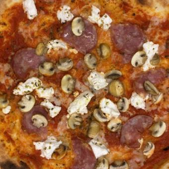 Mushroom and ricotta pizza