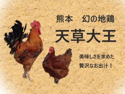 ■ 환상의 토종 닭 「아마쿠사 대왕 '을 사용한 호화 국물의 약선 불 냄비!
