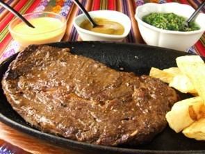 Churrasco a la parilla (Peruvian-flavored beef steak)