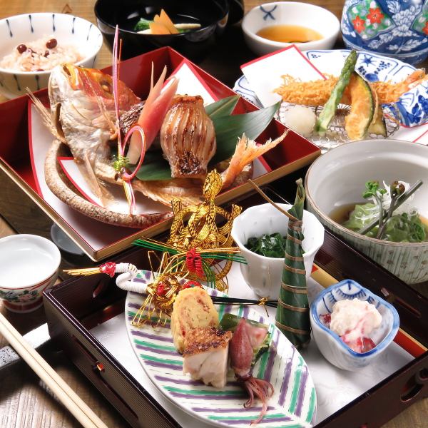 <Lunchtime only> Four Seasons Kaiseki Course [Sazanami] - For girls' parties, class reunions, and dinner parties... *Reservations required 2 days in advance