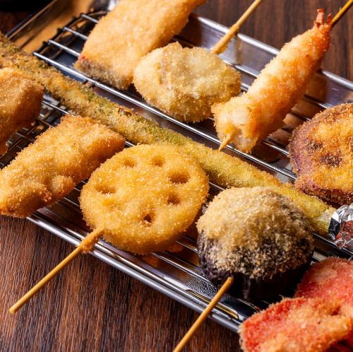 バラエティ豊かな串カツメニュー☆