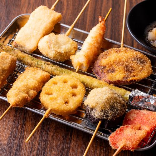 外サクサク中ふわふわ♪1本150円～！あげあげ自慢の串揚げ