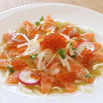 Salmon and how much carpaccio