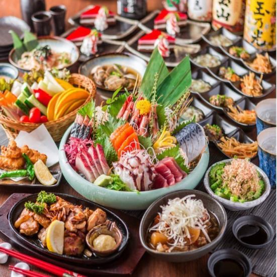 北海道直送鮮魚享受套餐 3000日元～3小時無限量暢飲
