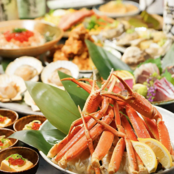 螃蟹季節：雪蟹半肩，生魚片，牛肉，8道菜，2.5小時無限暢飲「Kotan套餐」5980⇒4980日元