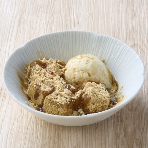 黒糖きな粉わらび餅&アイス