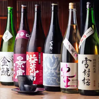 【料理は単品で】全国厳選地酒20種と生ビールも楽しめる◎2時間プレミアム飲み放題【2580円】