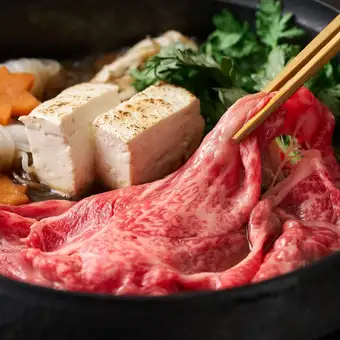 E【日本酒20種＆生ビール毎日3時間飲み放題】A5黒毛和牛すき焼き・牛フィレ・肉寿司【6980円】