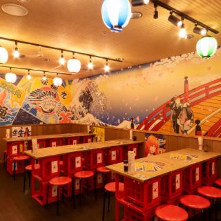 各テーブルを合わせて宴会も可能です