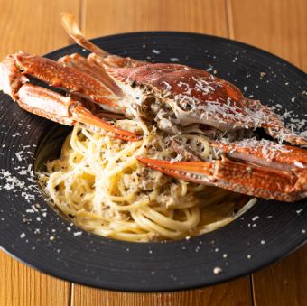 Rich crab cream pasta