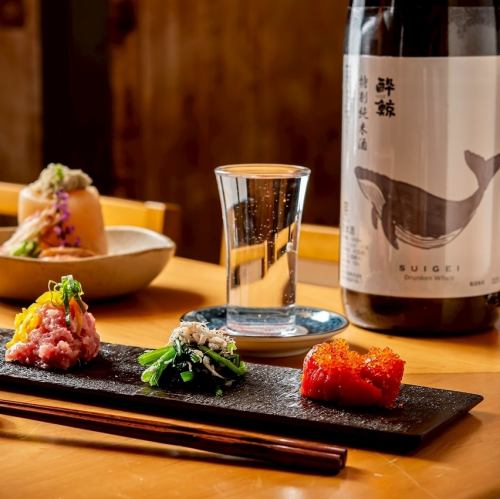 厳選日本酒が充実◎