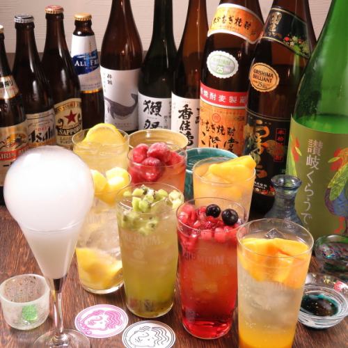 男女問わず楽しめるドリンクのレパートリーの多さ