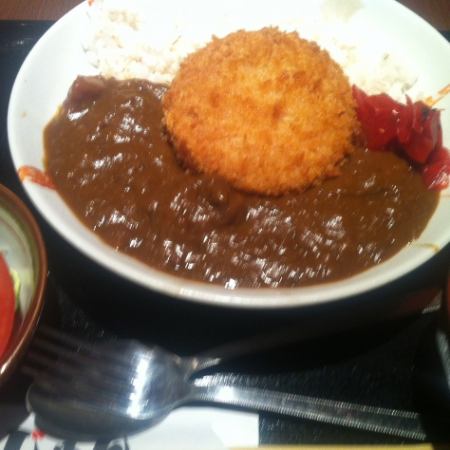 Menchi-katsu curry rice