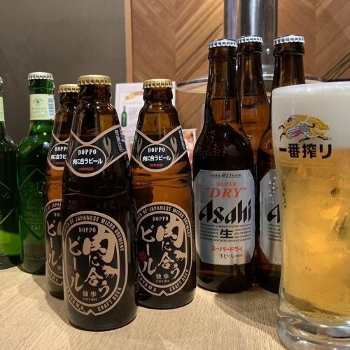 When you think of yakiniku, you think of beer. We have a wide variety of beers that go well with meat.