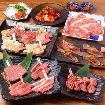 フォークでさけるヘレを堪能【牛次郎限定プラチナコース】ロースうに寿司にヘレ等全18品飲放付
