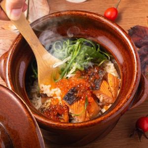 鮭とイクラの親子土鍋ご飯