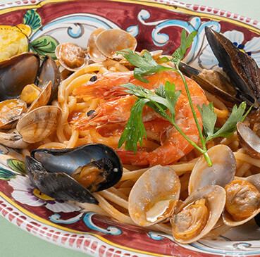 魚介のトマトソーススパゲッティ漁師風