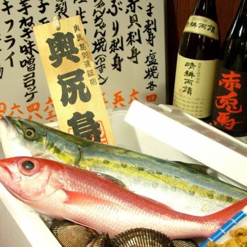 Banquet with fresh fish
