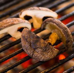 しいたけ炭火焼(二個)/ほっけ