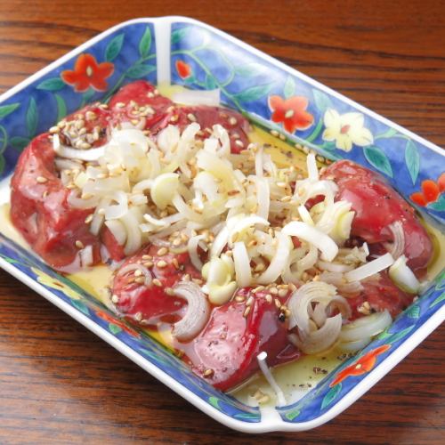 国産鶏レバごま油