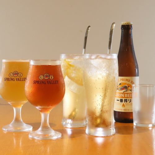 クラフトコーラなどの"自家製ドリンク"にアルコールもご用意◎