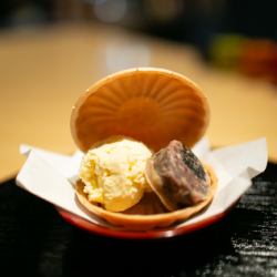 ☆Special Monaka Ice Cream (with gold tsuba)