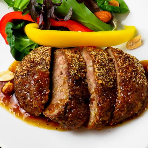 Deer minced meat cutlet with truffle soy sauce ~Homemade minced meat cutlet~