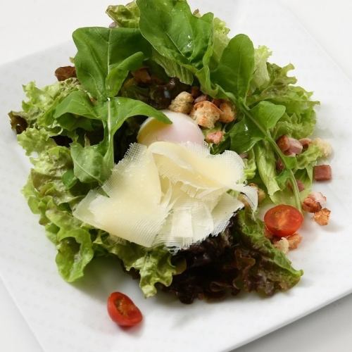 Italian lodigiano cheese and caesar salad