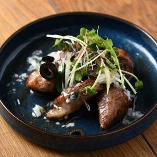 渥美半島田原ポークレバー網脂包み焼き 　「フェガテッリ」
