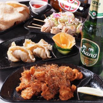 タイ料理の定番メニューが楽しめる♪４品プラス飲み放題2時間コース4500円(税込)