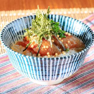 Sesame mackerel chazuke