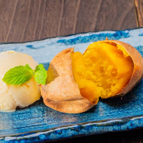 安納芋のアイス添え