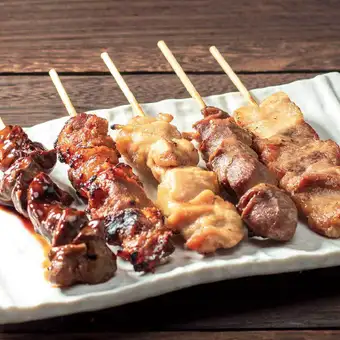 Five kinds of grilled skewers