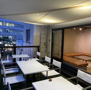 【3층 테라스석】개방적인 테라스석에서 바람 바람을 받으면서 식사를 즐기세요♪ 엄마회나 여자회에 추천의 자리가 되고 있습니다◎세금 포함 3,500엔~테라스석에서 바베큐 플랜도 준비되어 있습니다! 개인실과 함께 전세도 가능합니다!