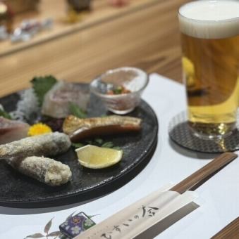 ちょい飲みセット(5品+生ビール1杯)