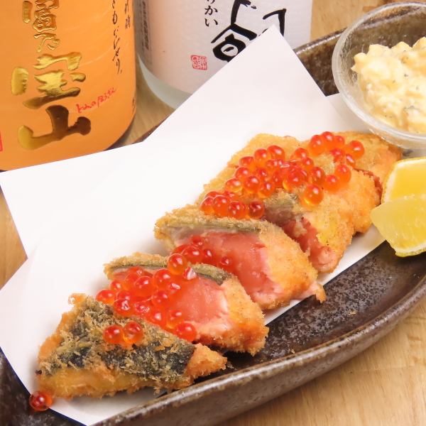【新食感】北海道士別産鮭のレアカツ◆SNSで話題の看板メニュー