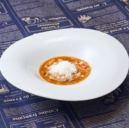 甘海老のミネストローネ