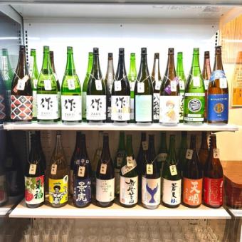 日本酒利き酒飲み放題≪利き酒飲み120分≫ショーケースから好きな日本酒を！