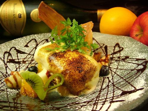 フルーツの冷製グラタン