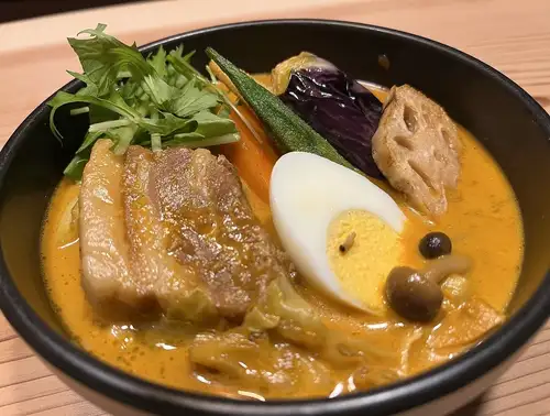 彩り野菜の角煮カレー