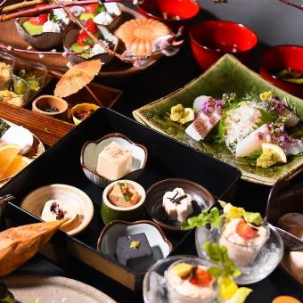 豆富6種食べ比べとお刺身付き♪ 【秋の旬コース】4,000円★クーポン利用で飲放題付6,000円