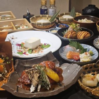【월 교체 경사 코스】두 토미 치즈 케이크 첨부 플레이트로 축하 “카미나츠키” 코스